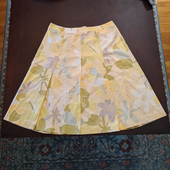 Talbots Dresses & Skirts - Talbot's pastel floral A-line pleated skirt